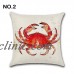 1PC Home Decor Marine Life Cushion Cover Cotton Linen Pillow Case Dolphin Crab   163202339672